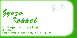 gyozo koppel business card