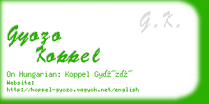 gyozo koppel business card